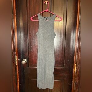 Forever 21 Gray Ribbed Midi Dress